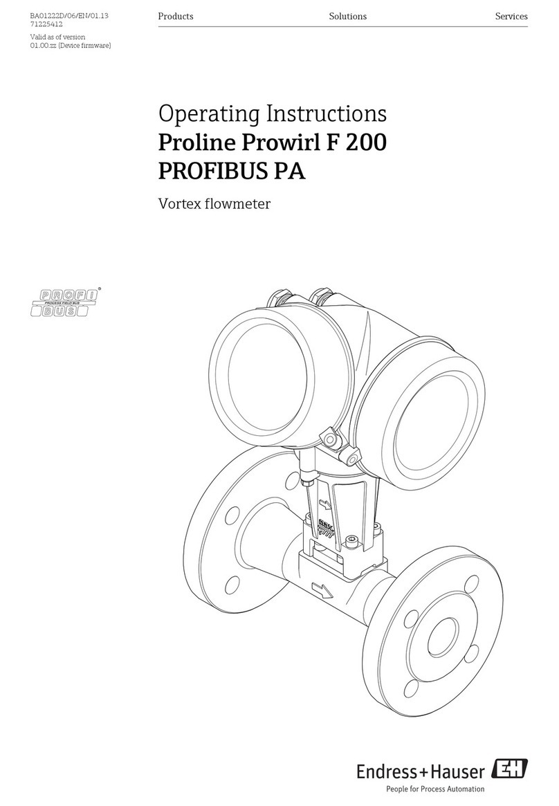 Endress+Hauser Proline Prowirl F 200 User manual