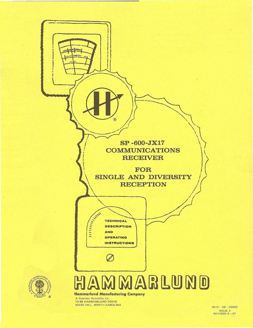 Hammarlund SP-600-JX-17 Parts list manual