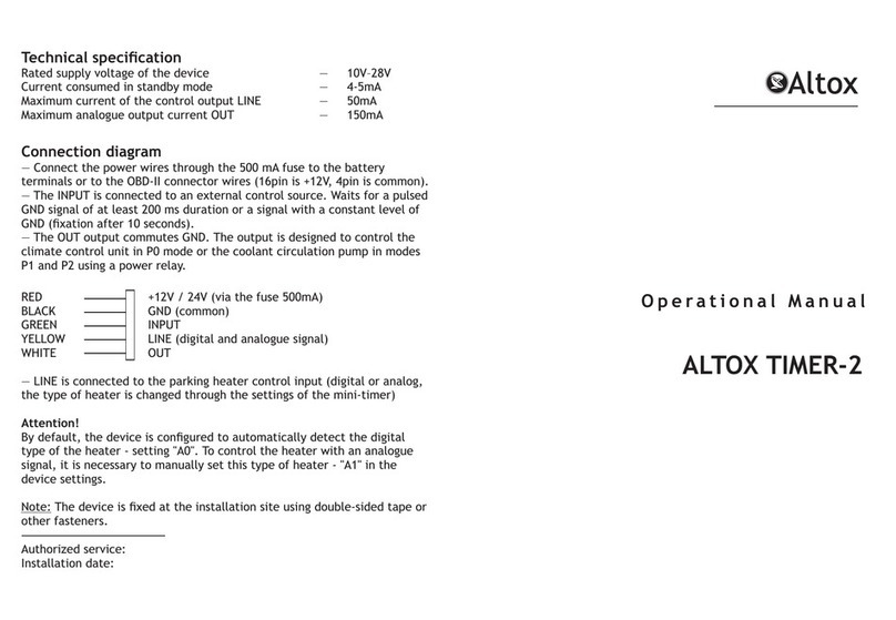 Altox Timer-2 operating manual