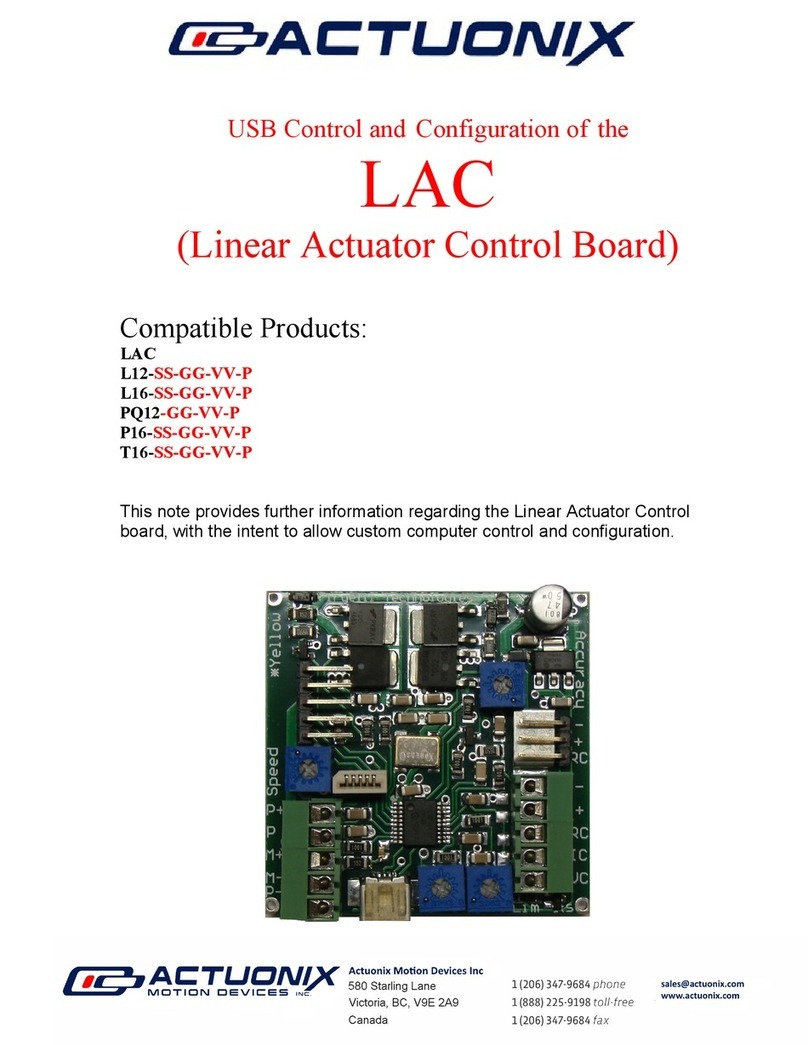 Actuonix LAC User configuration guide