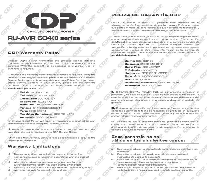 CDP RU-AVR 604 Series user manual