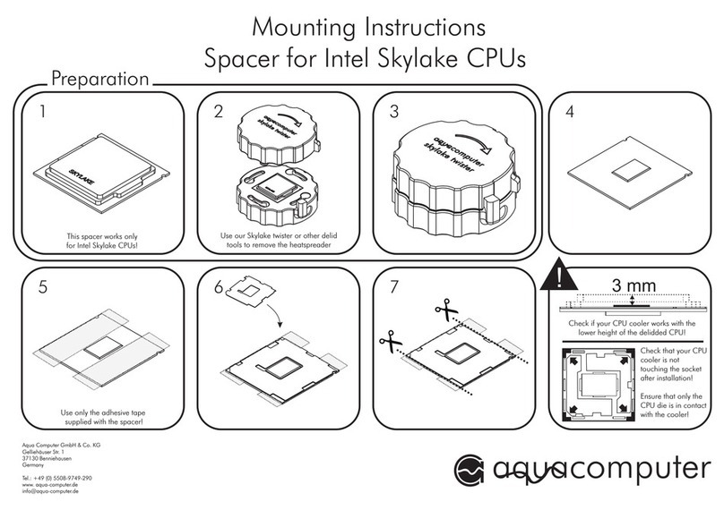 Aqua Computer Spacer Mounting instructions