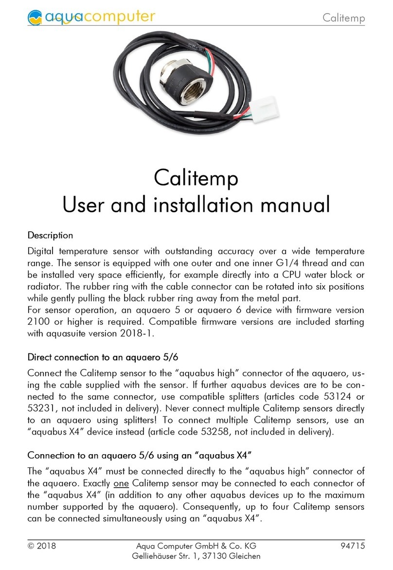 Aqua Computer Calitemp User and installation manual
