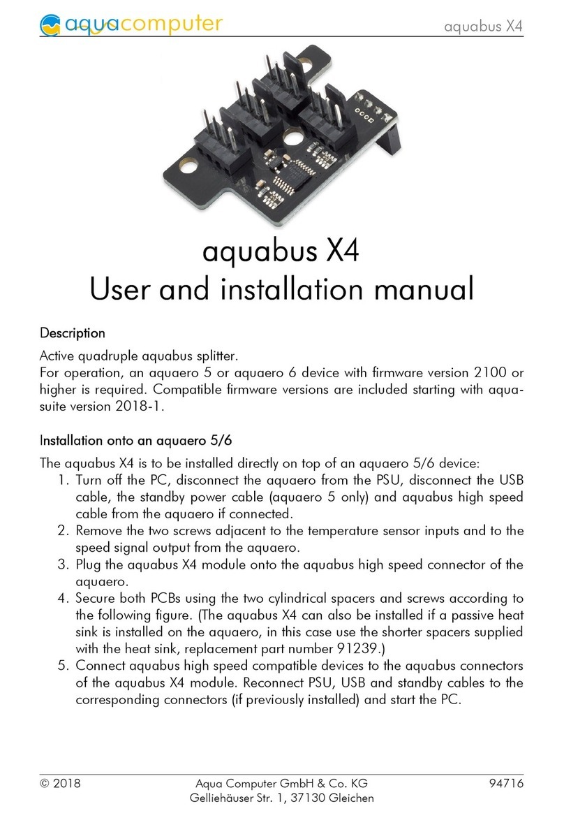 Aqua Computer aquabus X4 User and installation manual