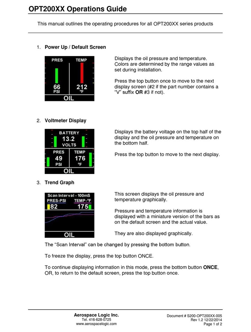 Aerospace Logic OPT200XX Series User manual