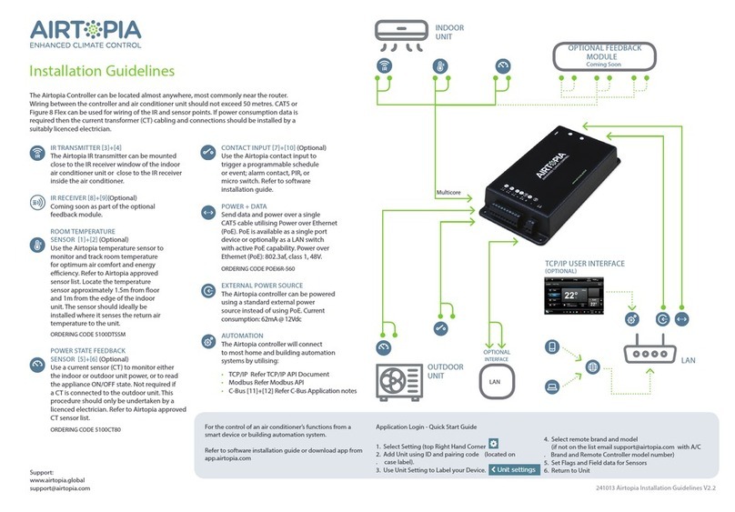 Airtopia KIT-T01 Installation guidelines