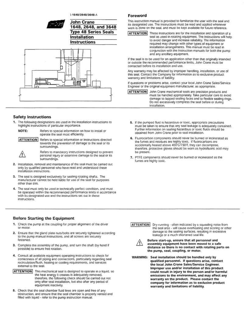 John Crane 48 Series User manual
