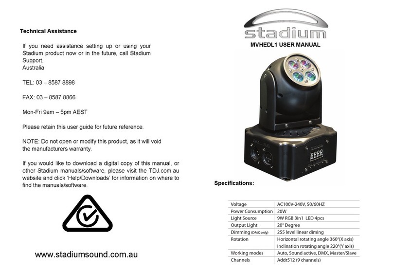 Stadium MVHEDL1 user manual