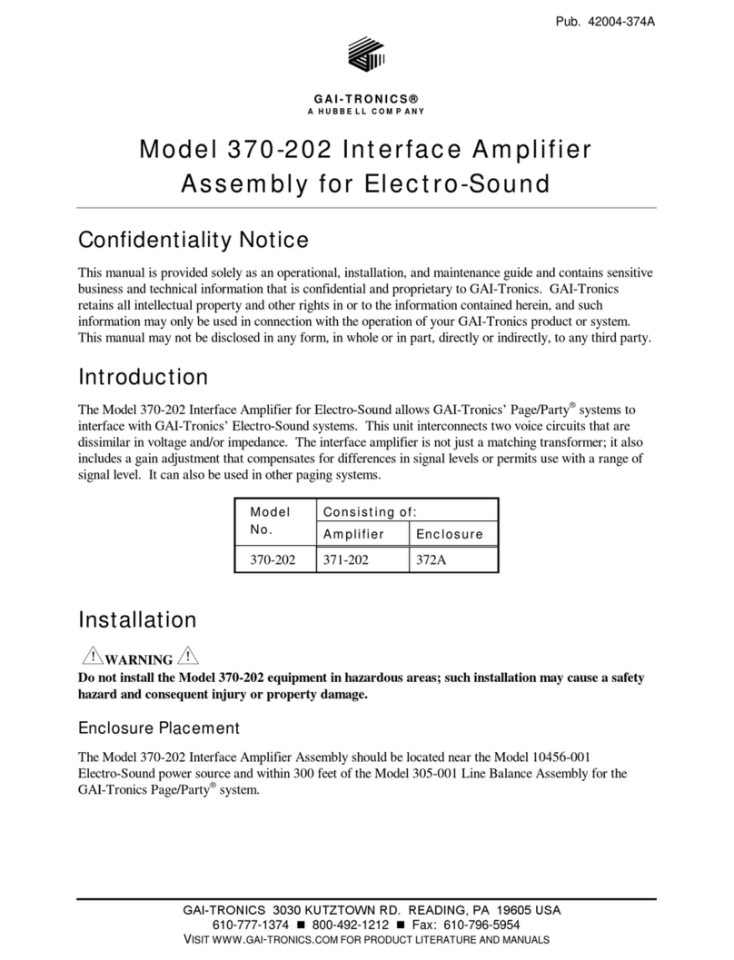 GAI-Tronics 370-202 User manual