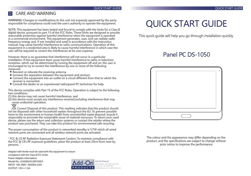 ADDON DS-1050 quick start guide