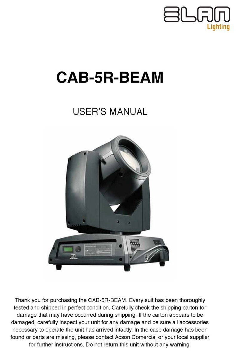 ELAN Lighting CAB-5R-BEAM User manual