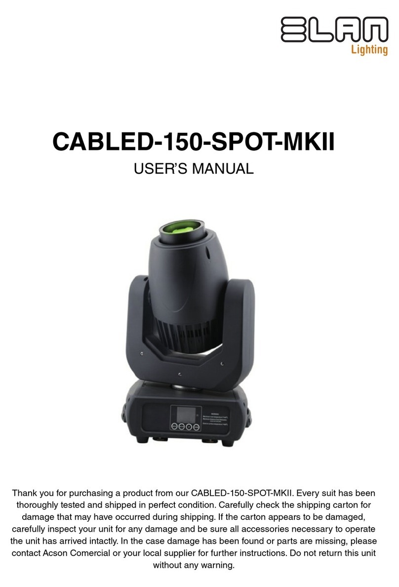 ELAN Lighting CABLED-150-SPOT-MKII user manual