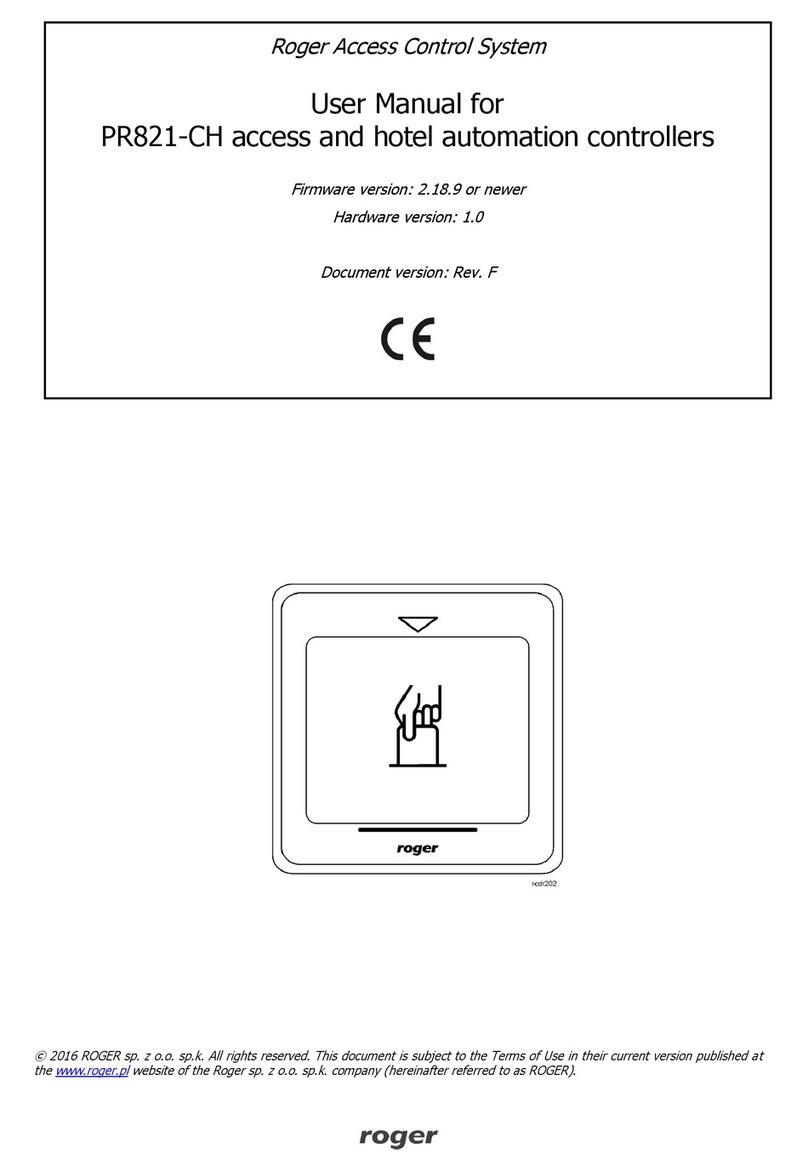 Roger PR821-CH User manual
