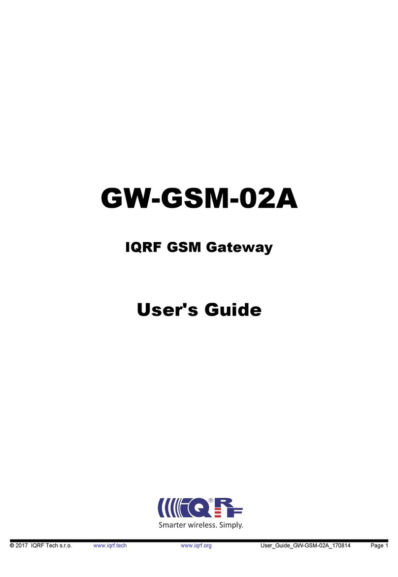 IQRF GW-GSM-02A User manual