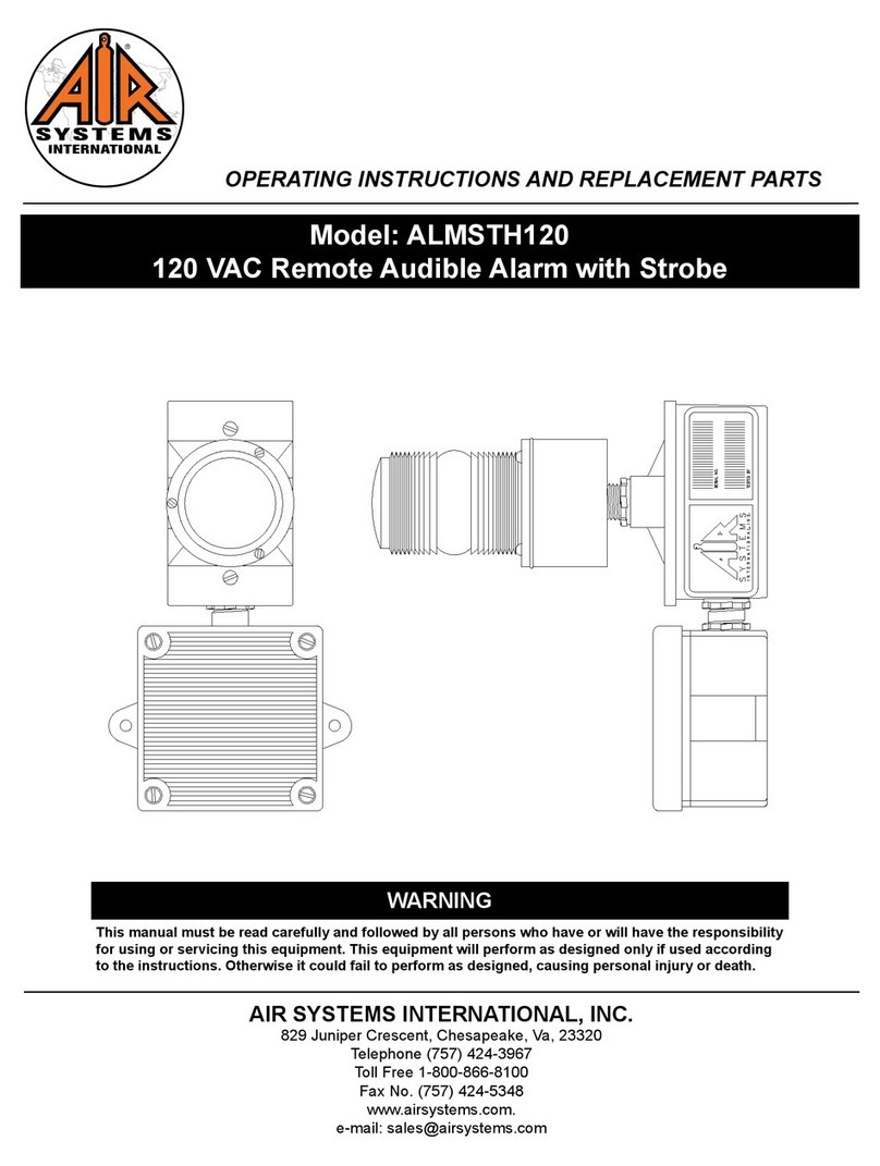AIR SYSTEMS ALMSTH120 operating instructions