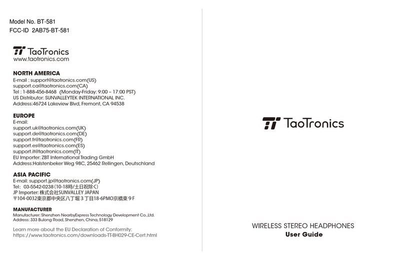 TaoTronics BT-581 User manual