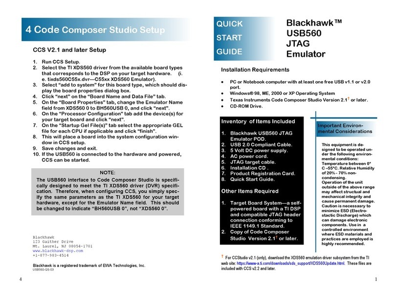 BLACKHAWK! USB560 User manual