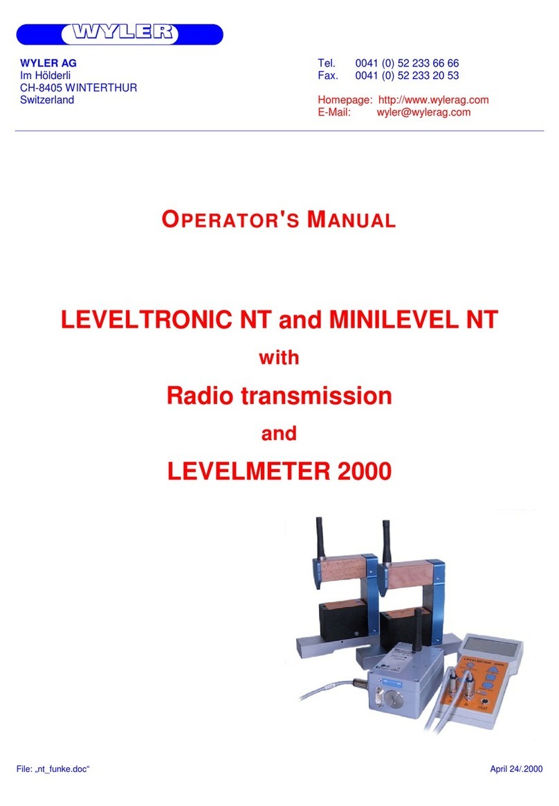 WYLER LEVELTRONIC NT User manual