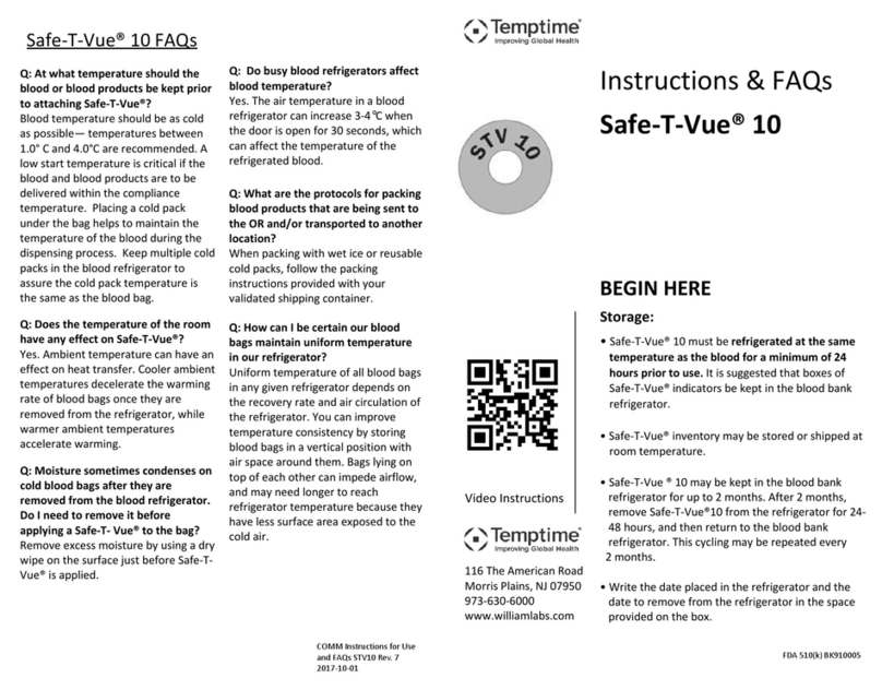 Temptime Safe-T-Vue 10 Instructions & FAQs