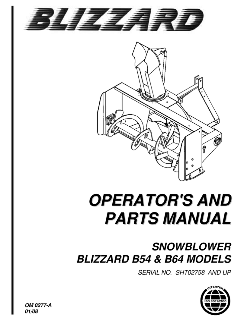 Blizzard B54 Operator and parts manual
