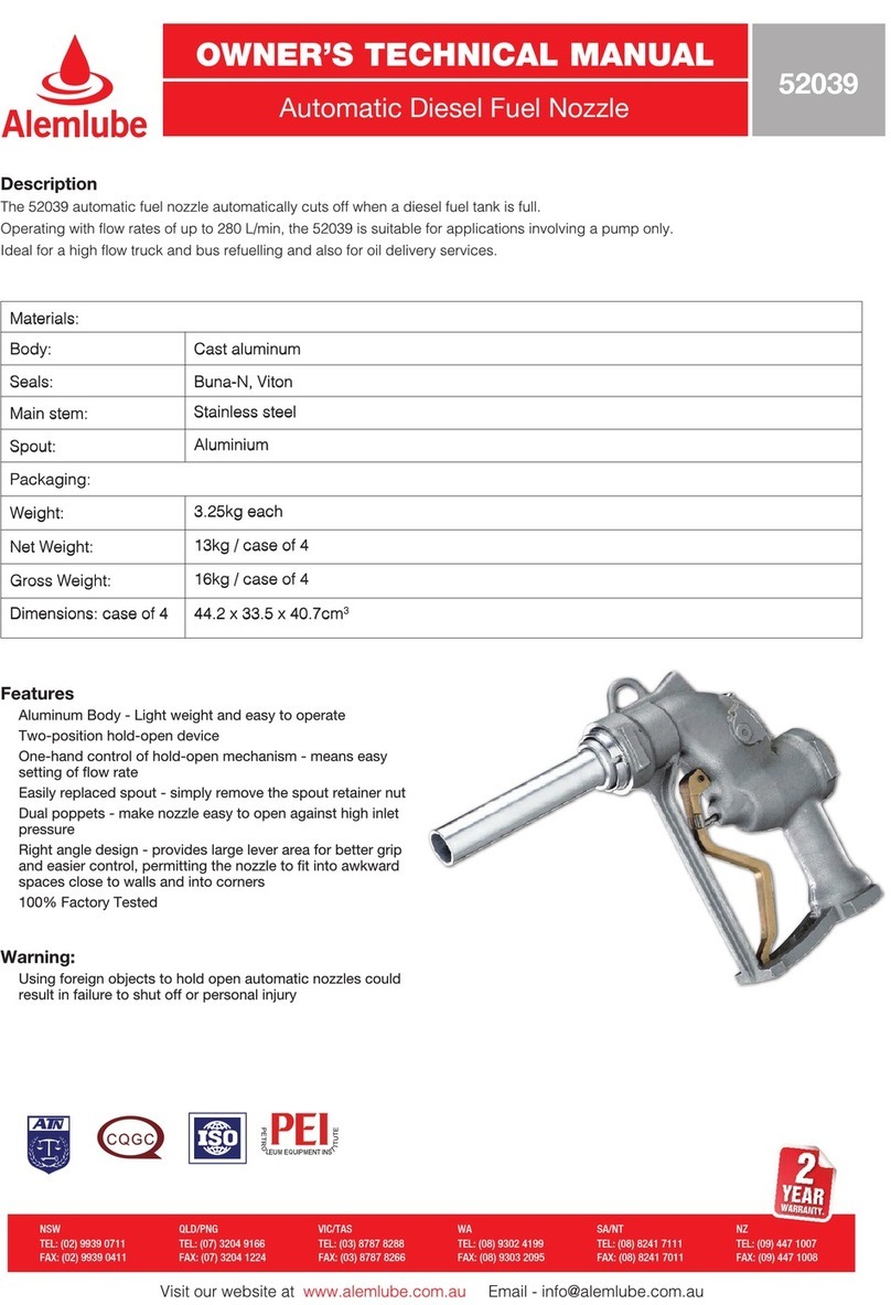 Alemlube 52039 Owner technical manual
