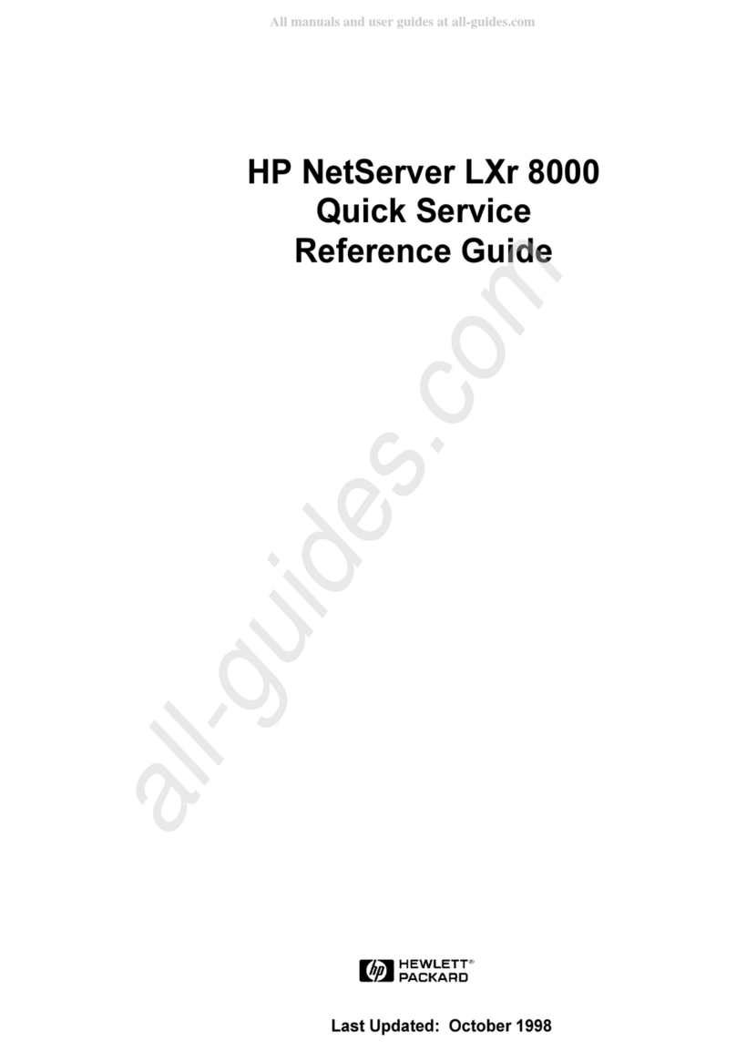 HP NetServer LXr 8000 Quick service reference