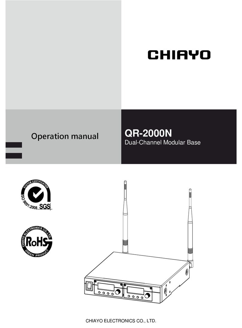 Chiayo QR-2000N Operation manual