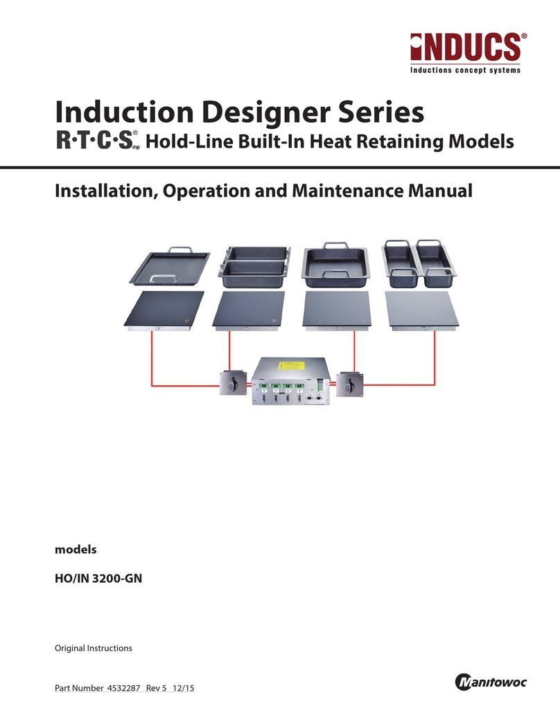 Metos Induction Designer Series Installation, operation and maintenance manual