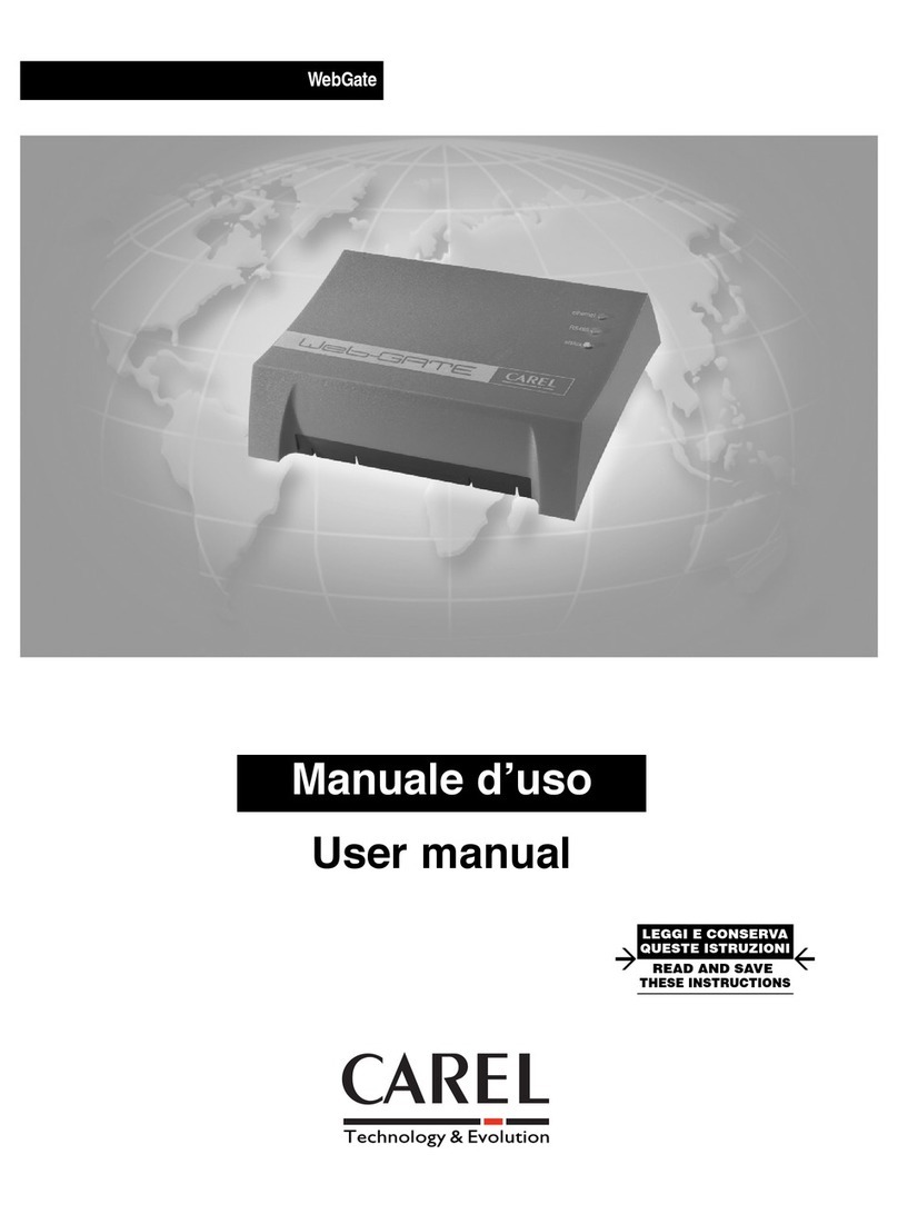 Carel WebGate user manual
