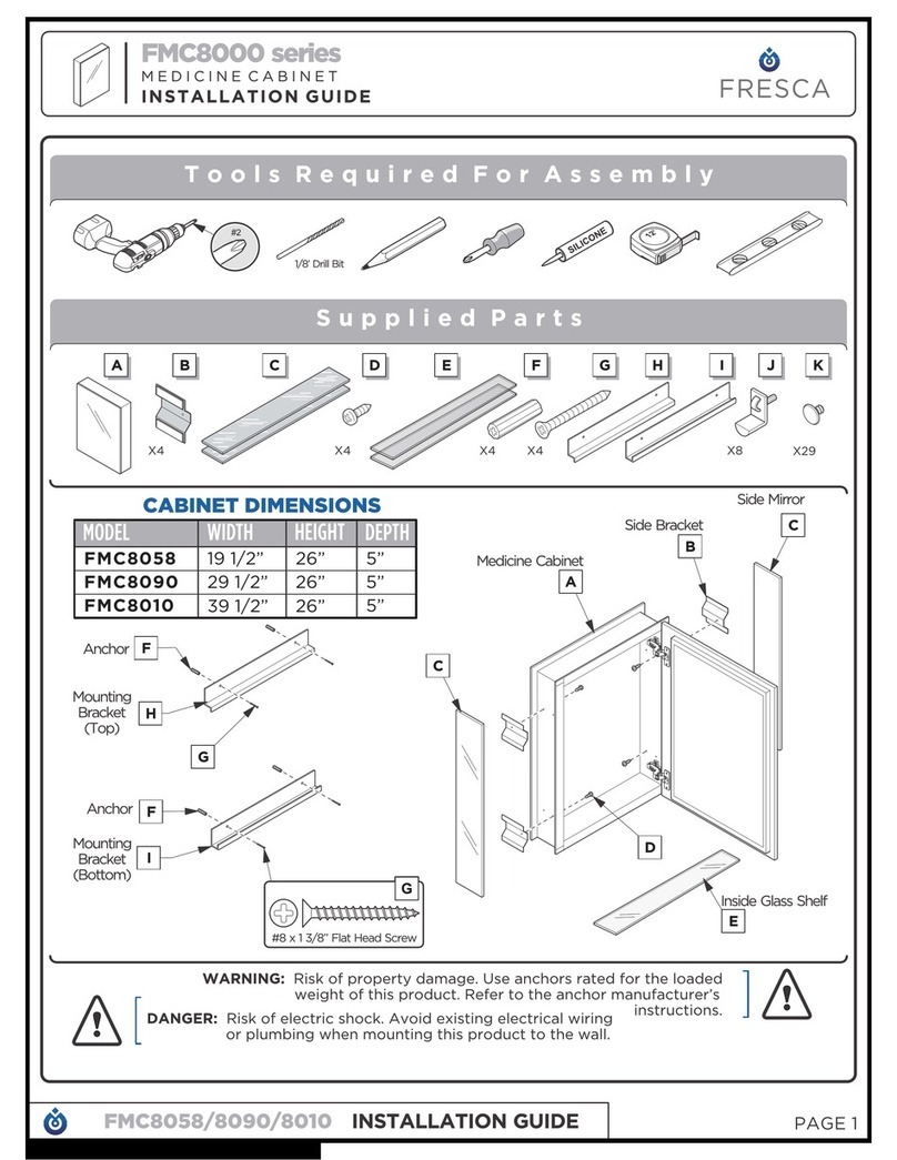 Fresca FMC8000 Series installation guide Fresca FMC8000 Series installation guide