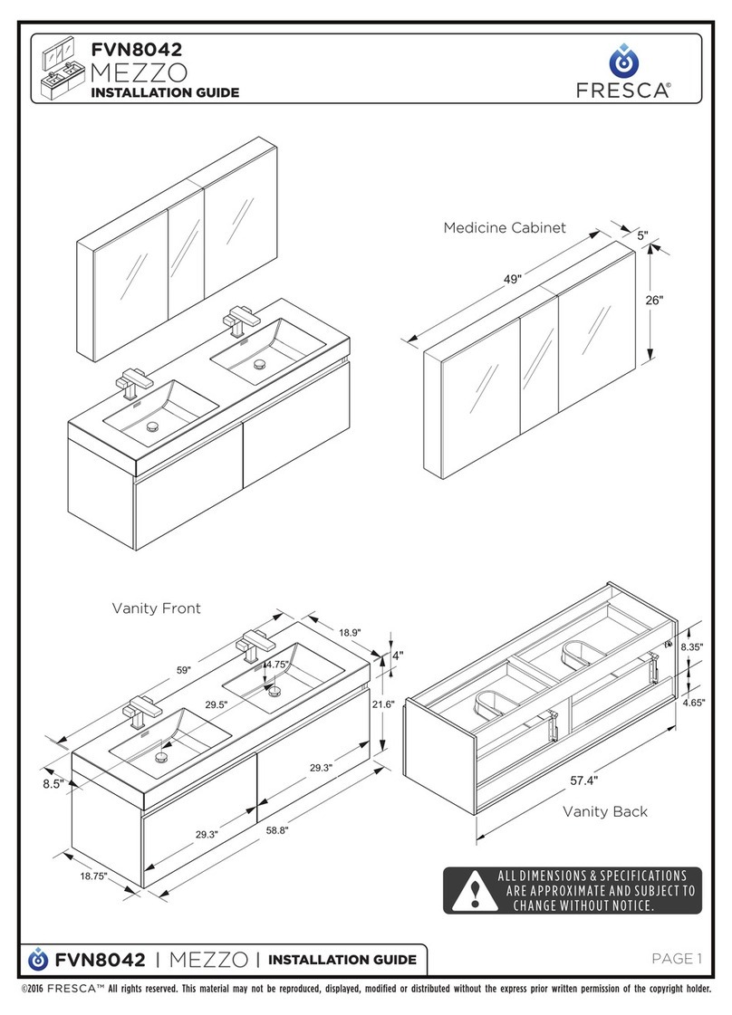 Fresca FVN8042 MEZZO installation guide
