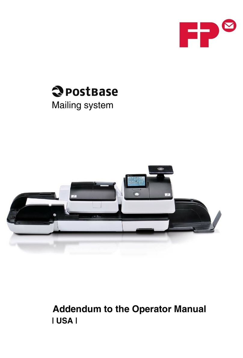 FP Mailing Solutions Postbase Addendum to the Operator Manual