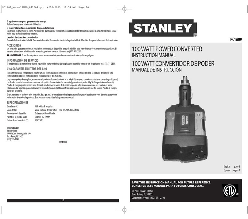 Stanley PC1A09 instruction manual