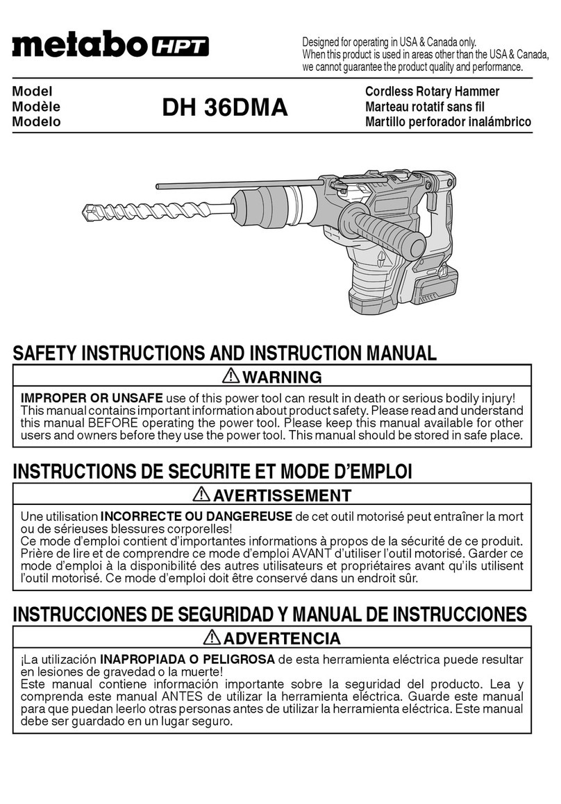 Metabo DH 36DMA Safety instructions and instruction manual Metabo DH 36DMA Safety instructions and instruction manual