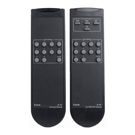 Extron electronics IR 101 Universal Remote user guide