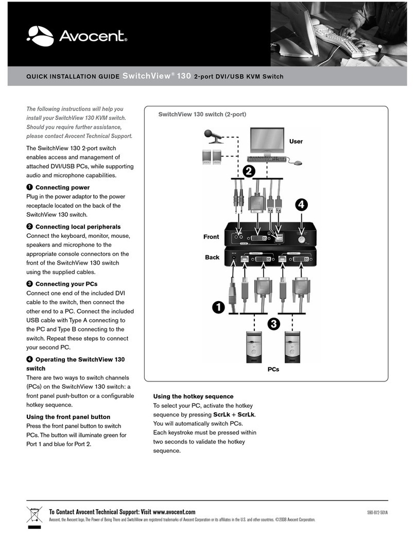 Avocent SwitchView 130 User manual