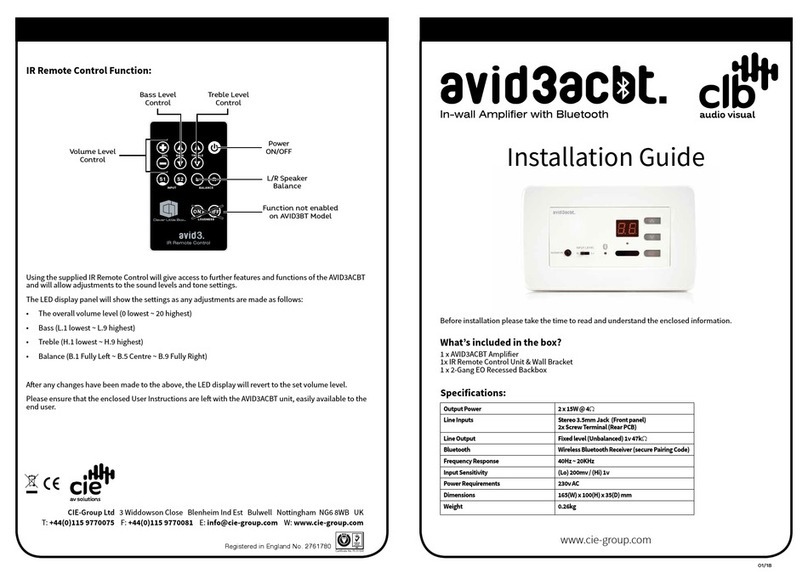 CIE-Group AVID3ACBT installation guide