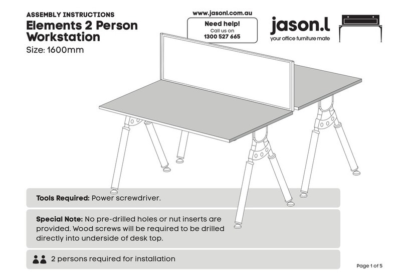 Jason.L Elements 2 Person Workstation User manual Jason.L Elements 2 Person Workstation User manual
