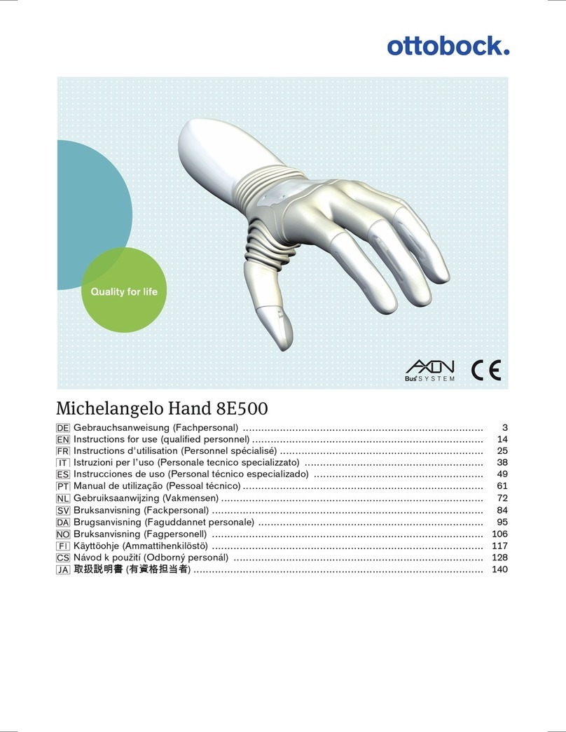Otto Bock Michelangelo Hand 8E500 User manual Otto Bock Michelangelo Hand 8E500 User manual