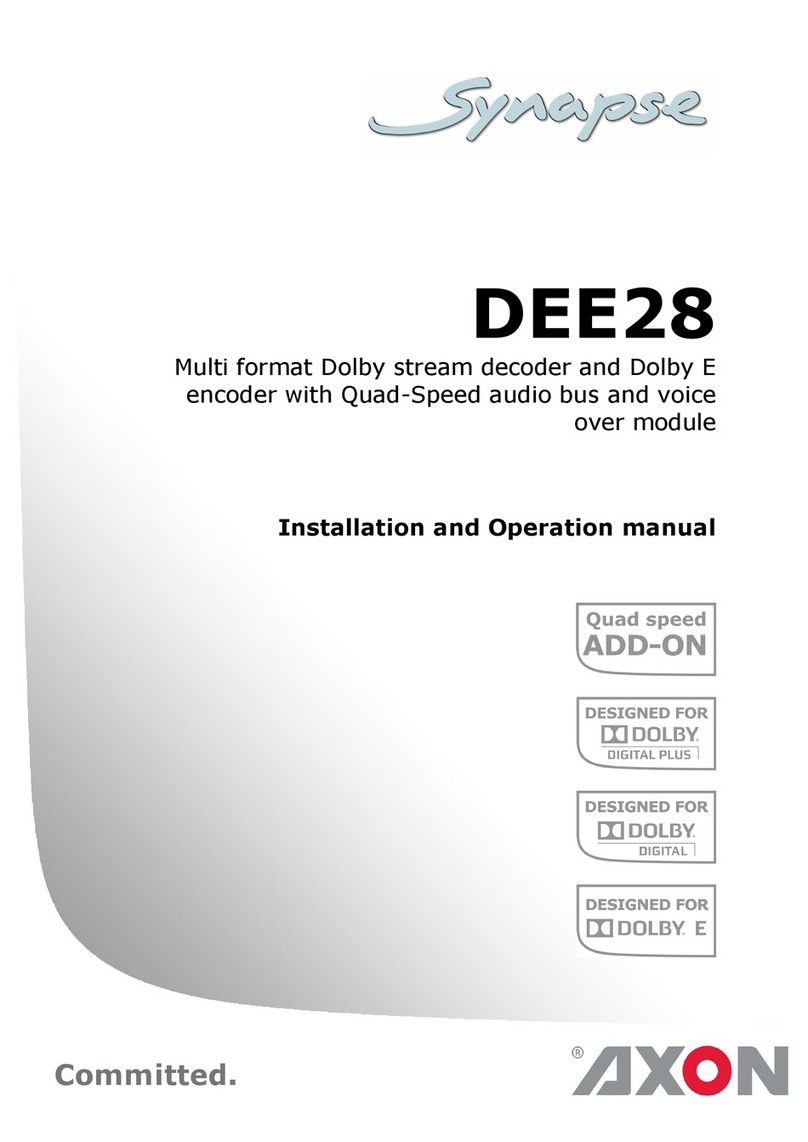 Axon Synapse DEE28 Installation and operation manual