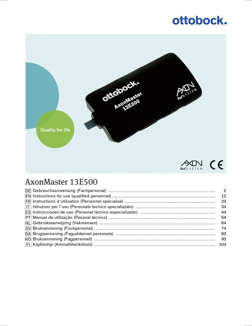 Otto Bock AxonMaster 13E500 User manual