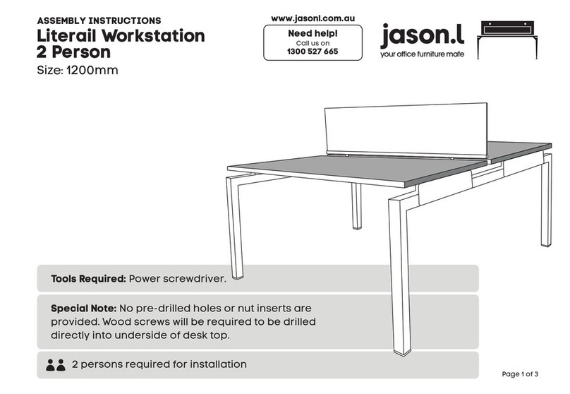Jason.L Literail Workstation 2 Person Assembly instructions