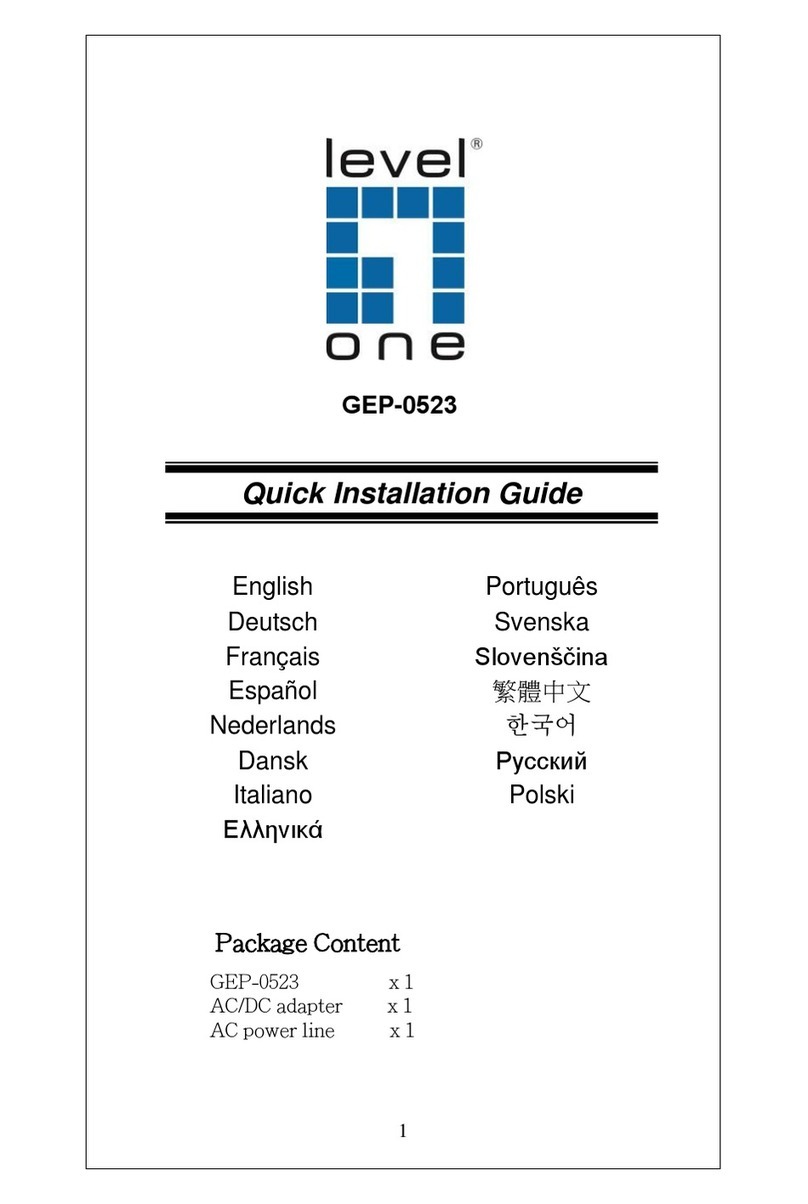 LevelOne GEP-0523 User manual LevelOne GEP-0523 User manual