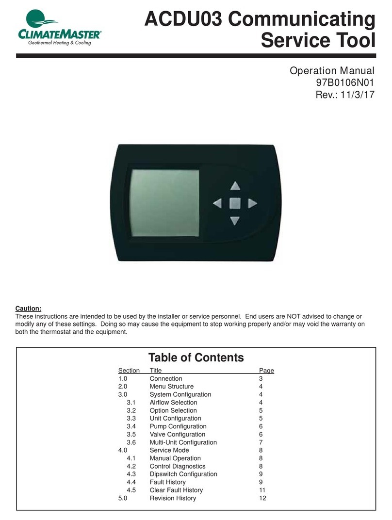 ClimateMaster ACDU03 Operation manual
