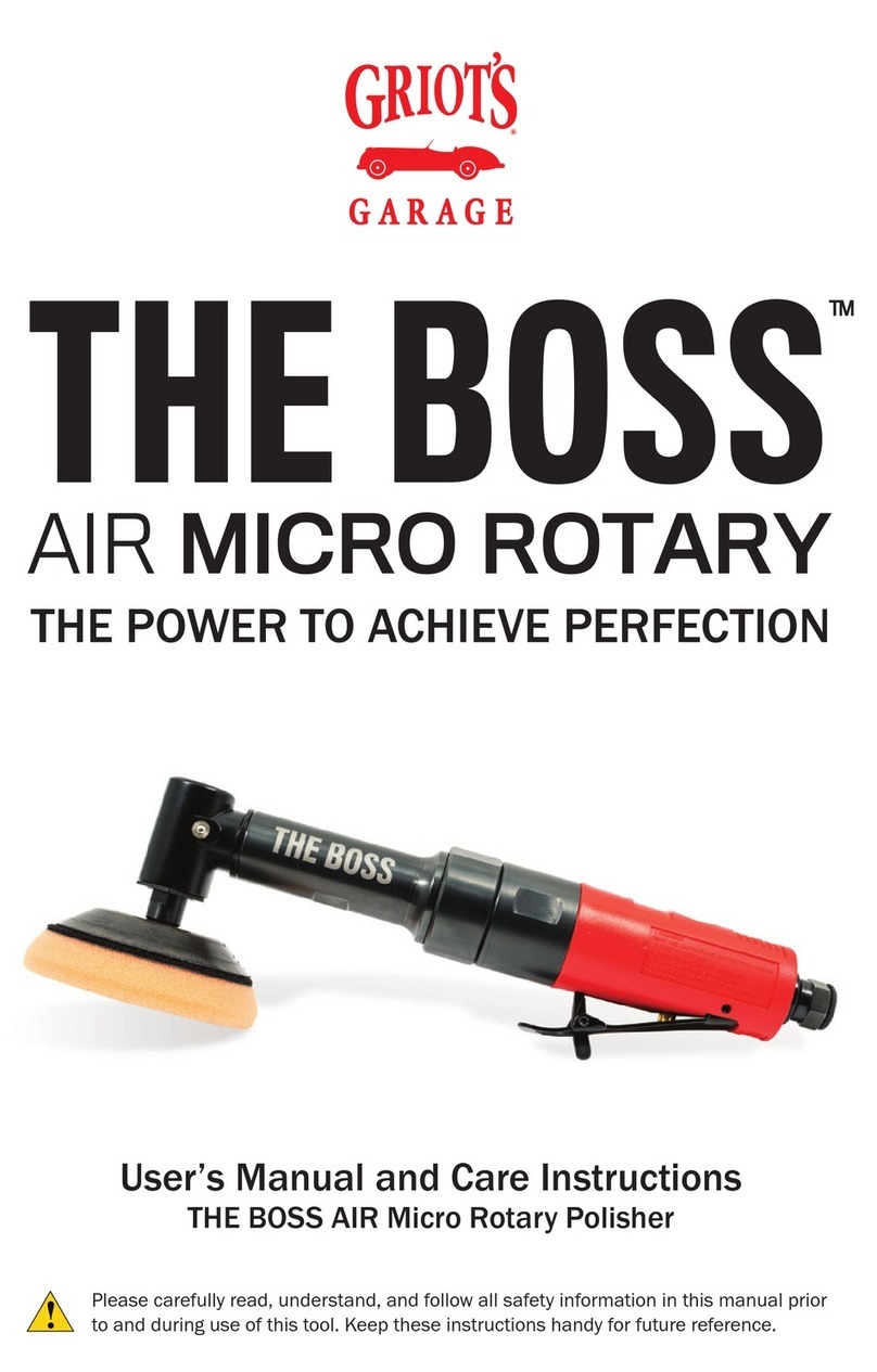 Griots Garage THE BOSS User's manual and care instructions