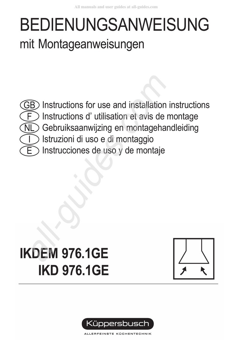 Kuppersbusch IKD 976.1GE Instructions for use and installation instructions