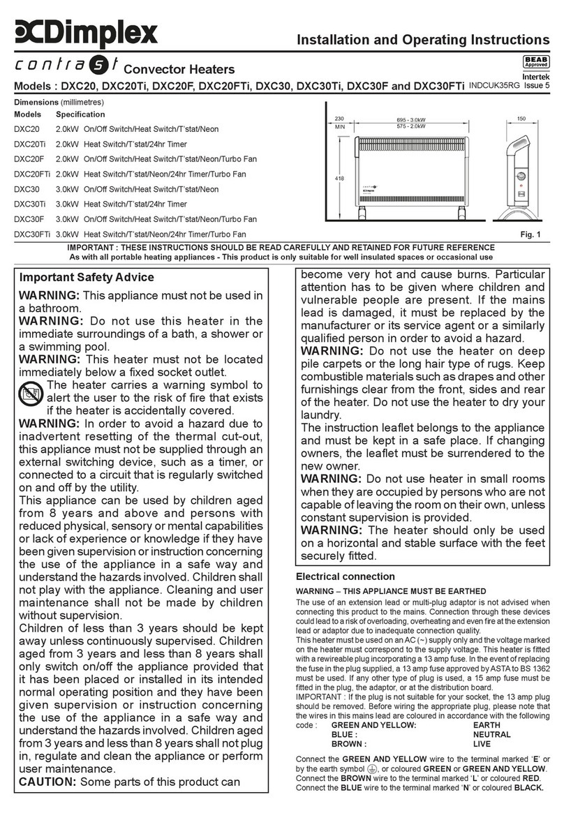 Dimplex Contrast DXC20 User manual