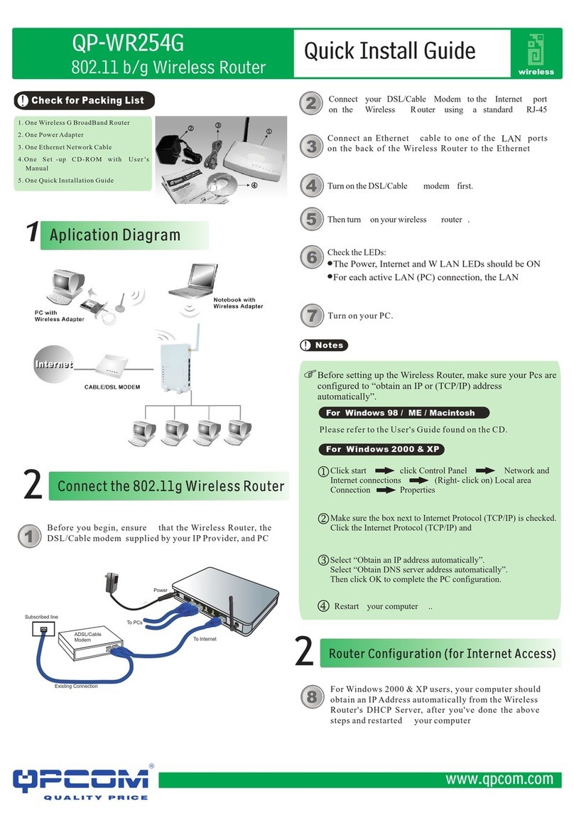 qpcom QP-WR254G User manual