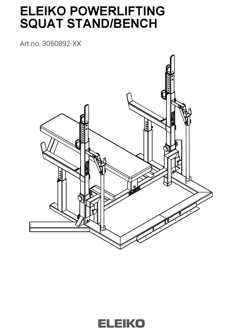 Eleiko POWERLIFTING SQUAT STAND/BENCH Installation instruction