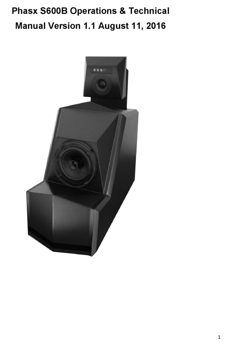 Phasx S600B Operation & technical manual